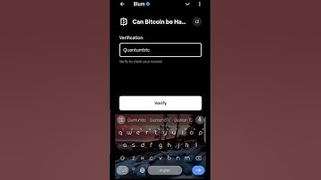 Blum code /can Bitcoin be hacked / Blum verify code #blum #husnitech123 #blumverifycode