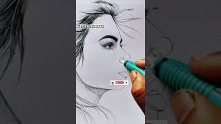 How to draw face drawing techniques easy trick ✏️✏️. #draw #pencil #artwork #sketch #drawingtutorial