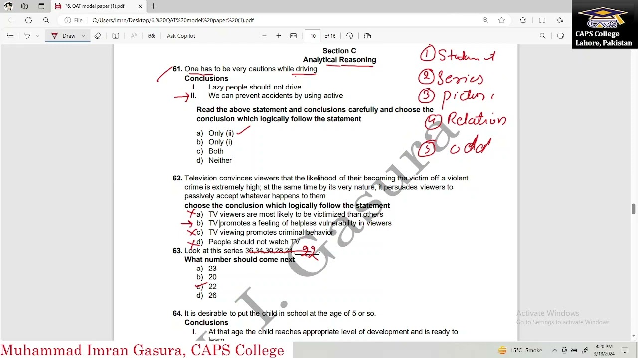 QAT , Analytical Reasoning , ICAP Model paper