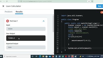 Loan Calculator in JAVA Programming Language through SOLOLearn تعلم الجافا