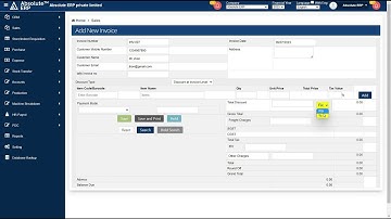 How To Create Retail Invoice | Absolute ERP | Sales Management Software