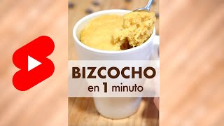 BIZCOCHO en TAZA en el microondas en 1 MINUTO 🍞 #Shorts