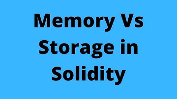 Difference between memory and storage keyword in solidity.