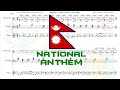 Nepali national anthem    sheet music  nb chamling