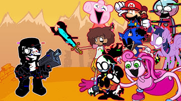 FNF - Hgu (V2) But All Pibby Characters Sings It🎤 (Every Turn a Different Character Sings)