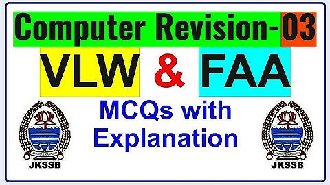 Computer Revision-03 || VLW & FAA
