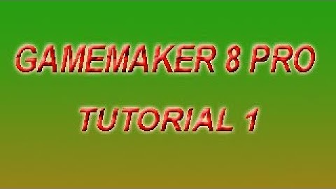 GameMaker 8 Platform Tutorial - Moving with Animation, Jumping(One Time), Gravity,