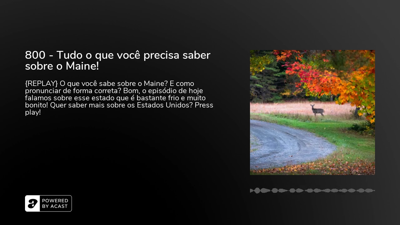 800 - Tudo o que você precisa saber sobre o Maine!