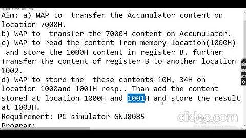 MICROPROCESSOR LAB PRACTICAL ON SIMULATOR