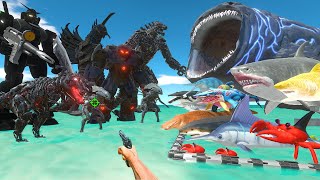 FPS Avatar Rescues Sea Monsters and Fights Shadow Mecha Monsters - Animal Revolt Battle Simulator