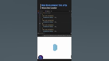 🔥Wave Loader Animation with Pure CSS 💻 | Satisfying UI Design#CSSLoader #WebDev#FrontendTips#Shorts