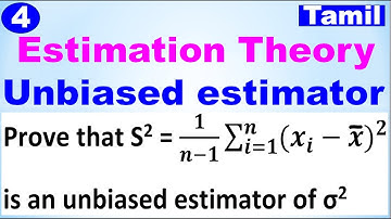 MA3391| Probability & Statistics | Unit 3 | Estimation Theory | Unbiased estimator |Problem in Tamil