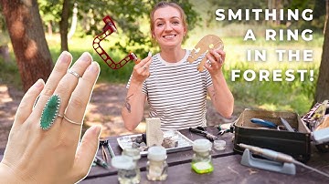 How to Make a Silver Gemstone Ring Without Workshop. Self Taught Silversmith