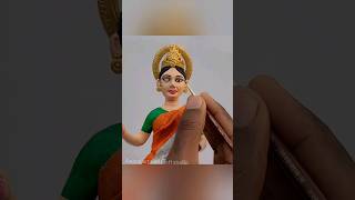 🇮🇳भारत माता की मूर्ति बनाना सीखें/Bharat Mata idol making at home #shorts #bharatmata #idol #clay screenshot 5
