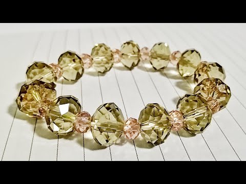 ทำสร้อยข้อมือคริสตัลร้อยด้วยยางยืด ทุนหลักสิบ ขายได้หลักร้อย หลักพัน 🔥How to bracelet