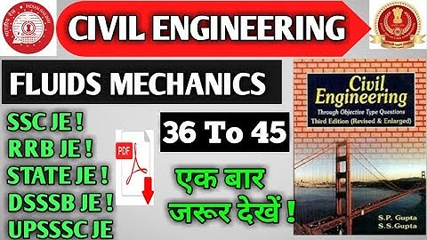 Class-4 Fluid mechanics Gupta and Gupta civil engineering book solution in hindi by VIP ADVANCE TECH