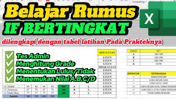 BELAJAR RUMUS IF BERTINGKAT DAN TUNGGAL DI EXCEL TUTORIAL FORMULA