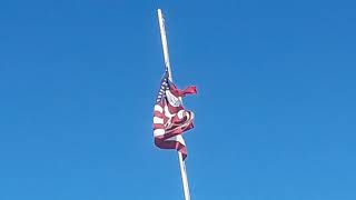 I need your help to remove a tattered Flag.