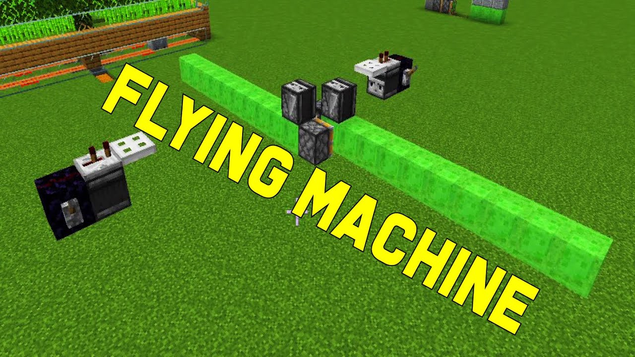 Flying Machine Minecraft 30.307  How to Make a 30-way Slime Block Flying  Machine