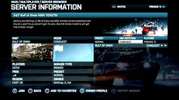 How to use the Battlefield 3 Server Browser for Customized Games