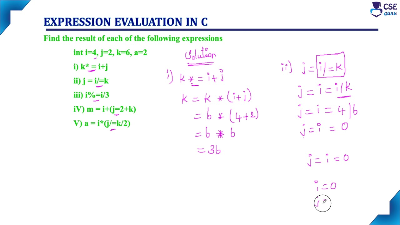 assignment in expression c