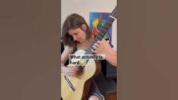 Thumbnail of What people think is hard on guitar VS what actually is hard #shorts #classicalguitar