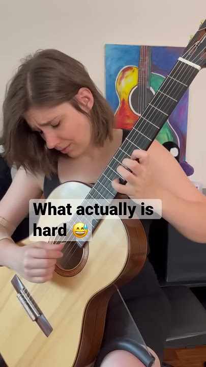 What people think is hard on guitar VS what actually is hard #shorts #classicalguitar