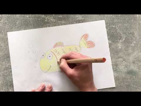 Как нарисовать рыбу. Рисуем золотую рыбку. учимся рисовать. drawing a fish. how draw the fish.