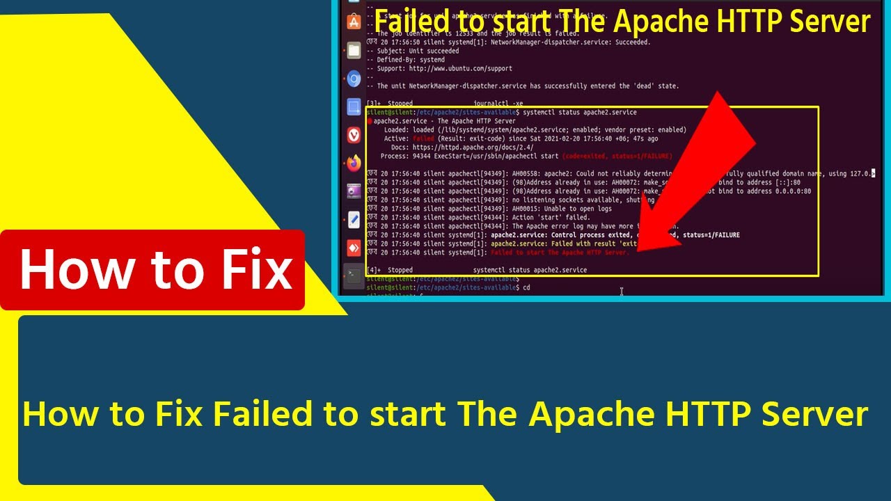 Failed To Start The Apache Http Server Ubuntu