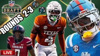 🏈 2025 NFL Draft | Live Stream Reaction With The Philly Shakedown Podcast | Rounds 2-3