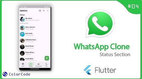 Designing a WhatsApp Clone Status Screen Using Flutter | UI Tutorial 04