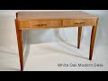 How to Build this Modern Desk / Mid Century Modern - Woodworking