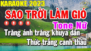 Sao Trời Làm Gió Karaoke Tone Nữ Nhạc Sống | Trọng Hiếu