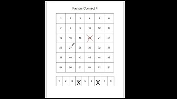 Connect 4 (Multiplication and Factors Game)