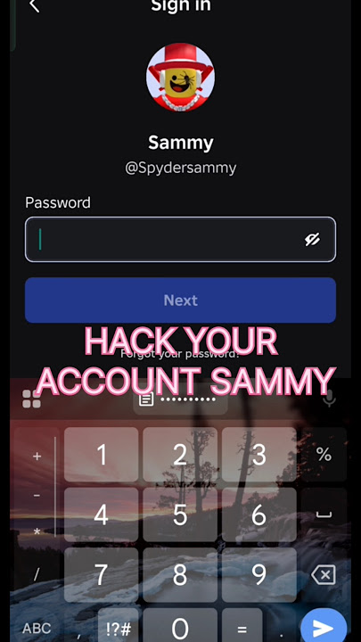 I Hack sammy account Roblox