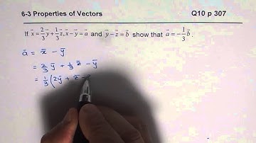 Q10 p 307 Vector Algebra and  Properties MCV4U