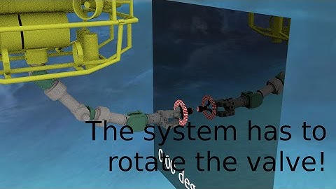 Underwater operations rotate a valve