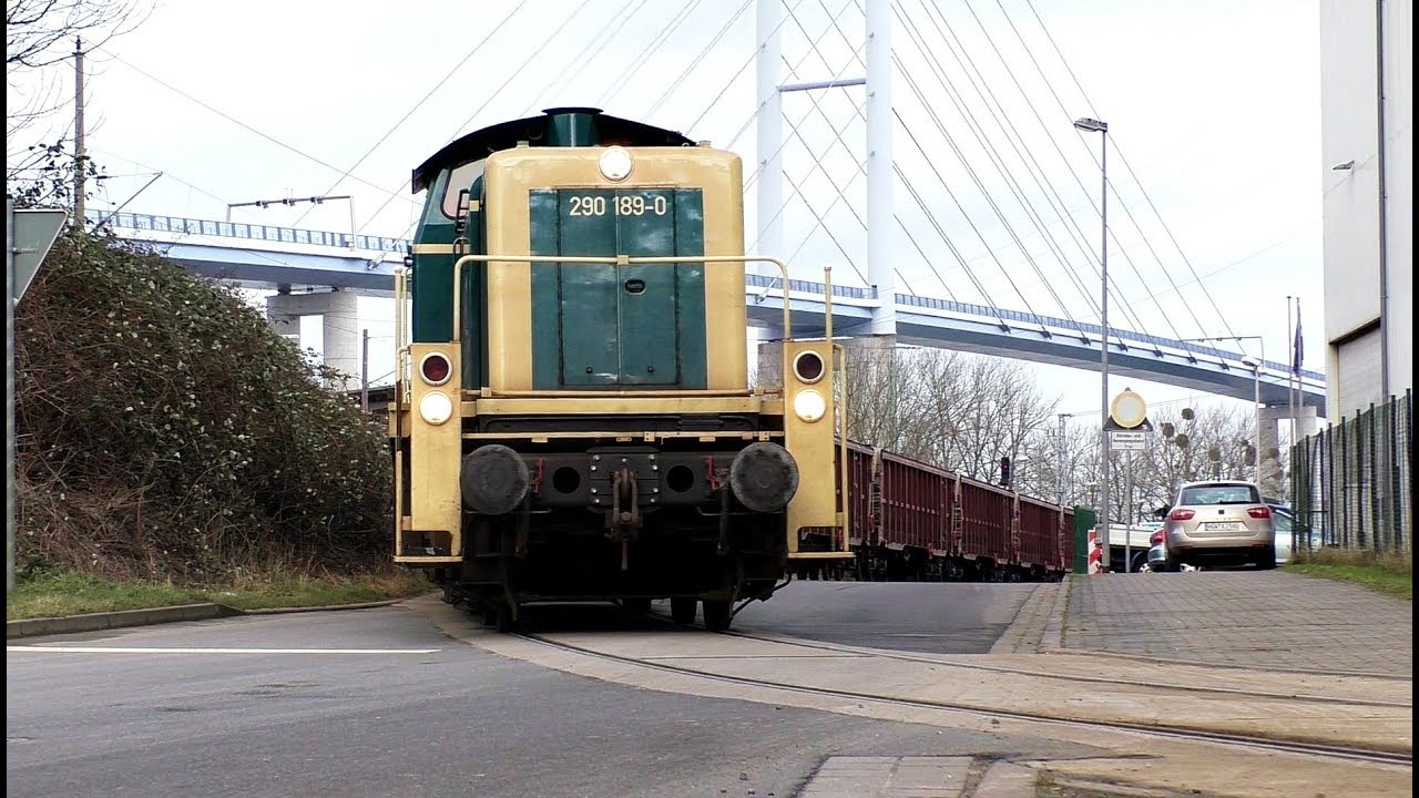 [HD] V90 Rangierdienst im Hafen Stralsund  mit lautem Pfiff und Oberleitungsfunken