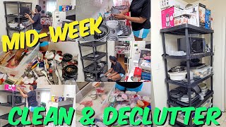 Mid-Week Declutter Clean With Me | Kitchen Cleaning Motivation