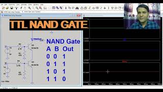 LT Spice - TTL NAND Gate Simulation || NAND Gate Using Transistor || Digital Electronics