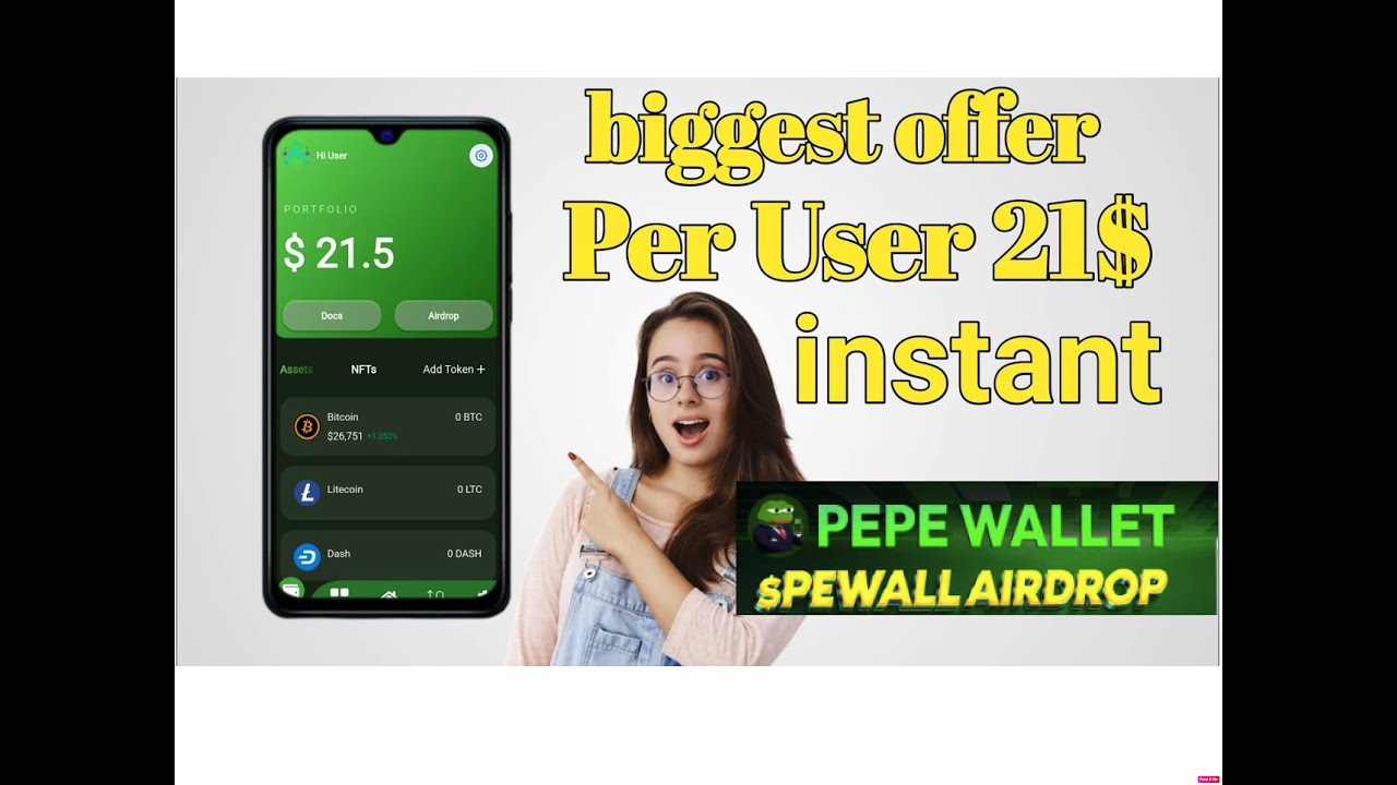 PEPE WALLET AIRDROP | 21$ FREE INSTANT FOR ALL USERS | 5$ PER REFER | INSTANT AIRDROP