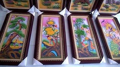 Xưởng tranh đá quý Hà Nguyễn // Phân biệt tranh đá quý và tranh đính đá tại xưởng