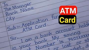 Application for block ATM Card in english / Application for bank manager