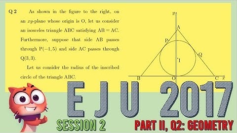 EJU: Geometry-Solution of Part II Q2, EJU 2017 session 2 Course 2