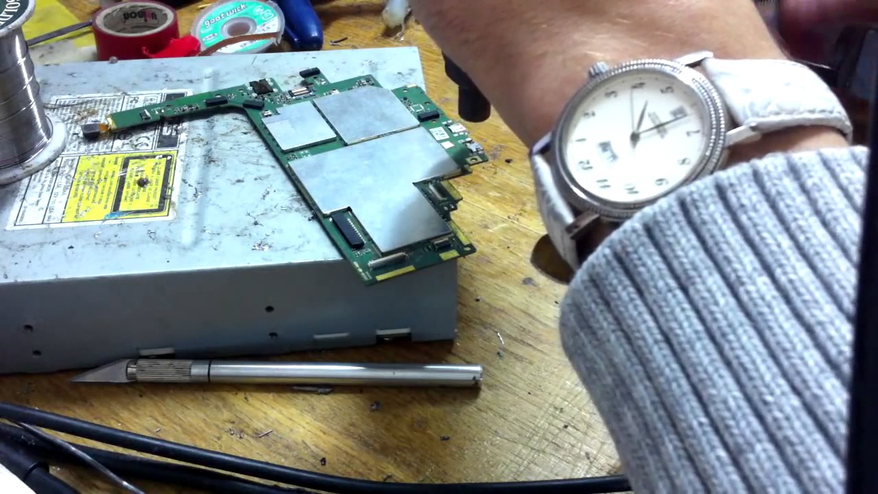 Ремонт планшета Восстановление дорожек на разъеме - YouTube