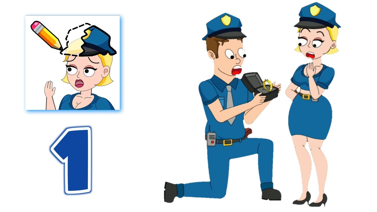 Draw Police: Tricky Puzzles - Level 1-50 - Android Gameplay Walkhtrough