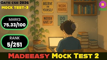 MOCK TEST-3 | MadeEasy Mock Test 2: Complete Analysis 💯🔥| Marks, Rank and Analysis | GATE CSE 2026