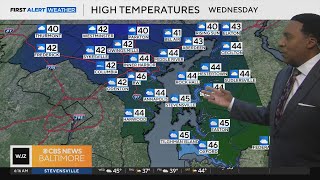 Cold and possible snow in the forecast for Maryland later this week