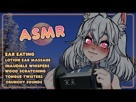 ASMR Inaudible Whispers, Lotion Massages, Ear Eating and More! | Panning Audio Sounds / Ear to Ear