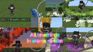 All breathings in akuma no isan!!(mcpe) Minecraft Demon slayer addon! screenshot 2